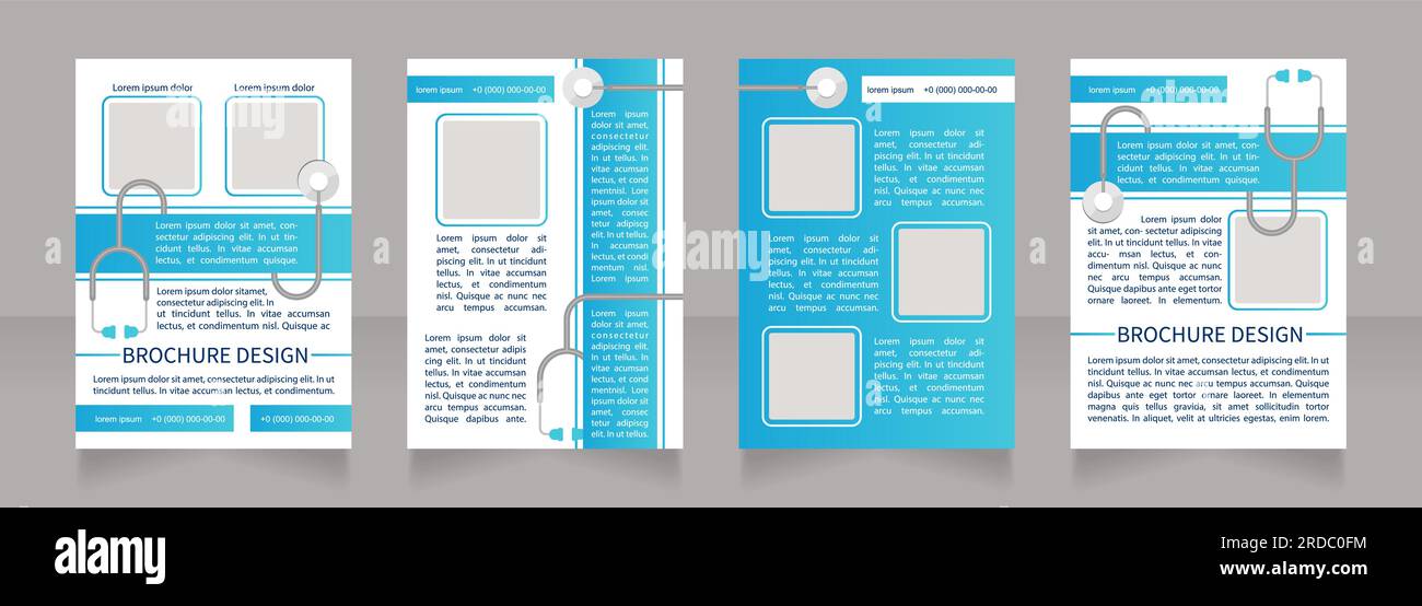 First aid for bone and joint injuries blank brochure layout design