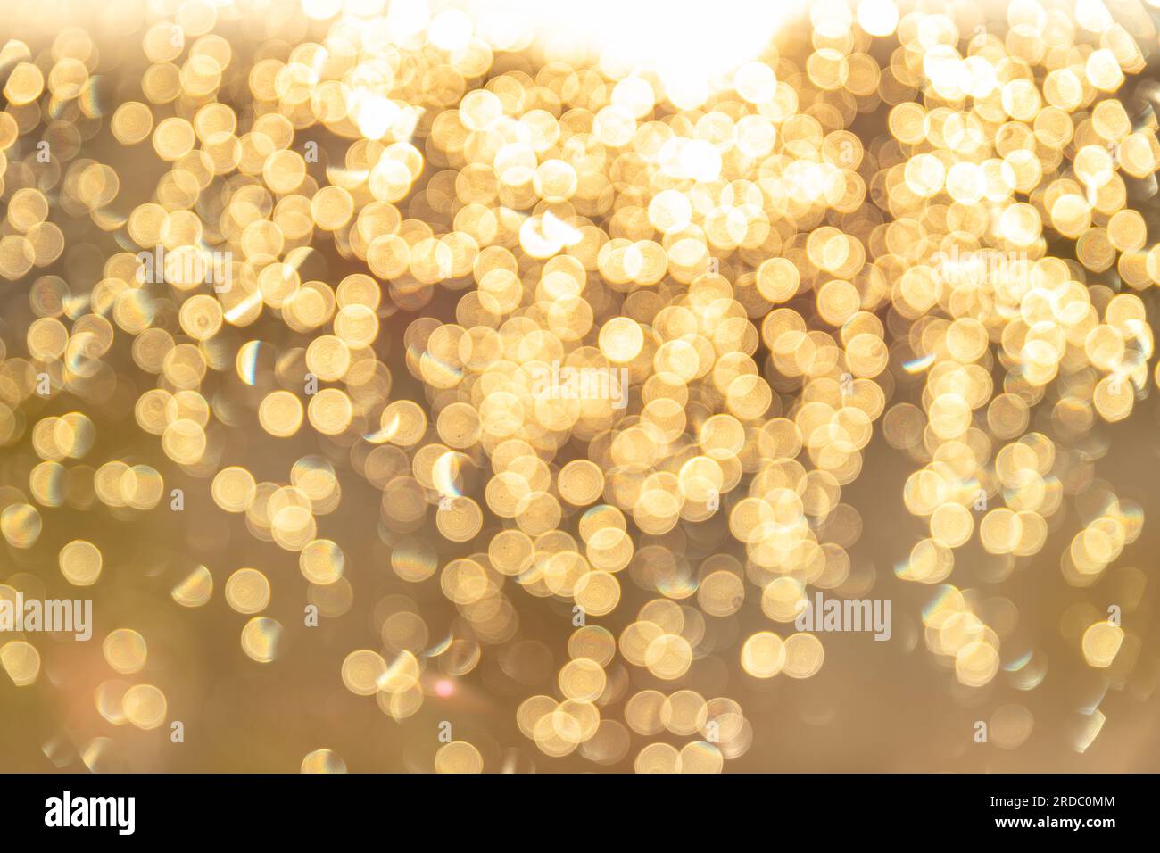 Backlit Rain Close-up detail abstract blurred rain drop on window backlit warm ...