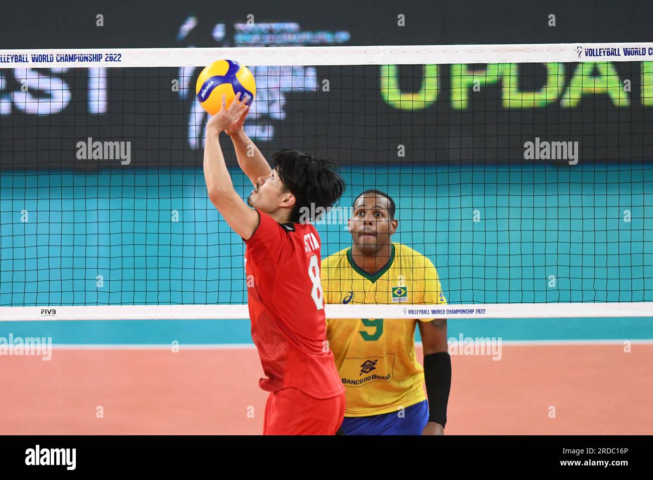 Masahiro Sekita (Japan) against Brazil. Volleyball World Championship