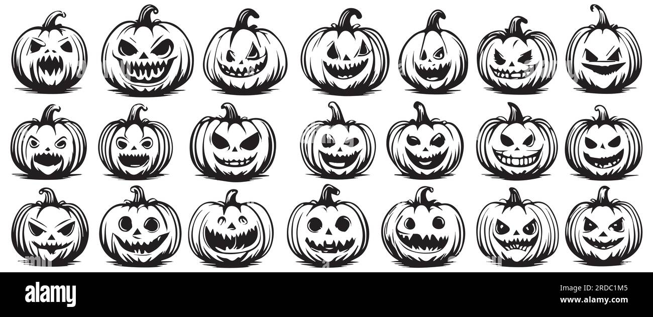 Jack O Lantern Clipart Black And White