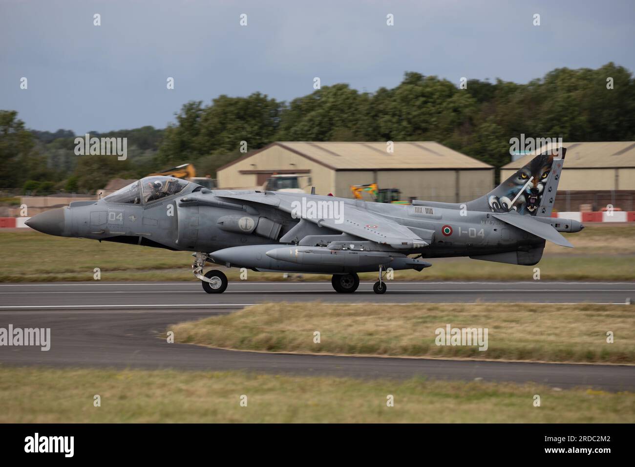 Italian Navy AV-8B+ Harrier II at the Royal International Air Tattoo 2023. Stock Photo