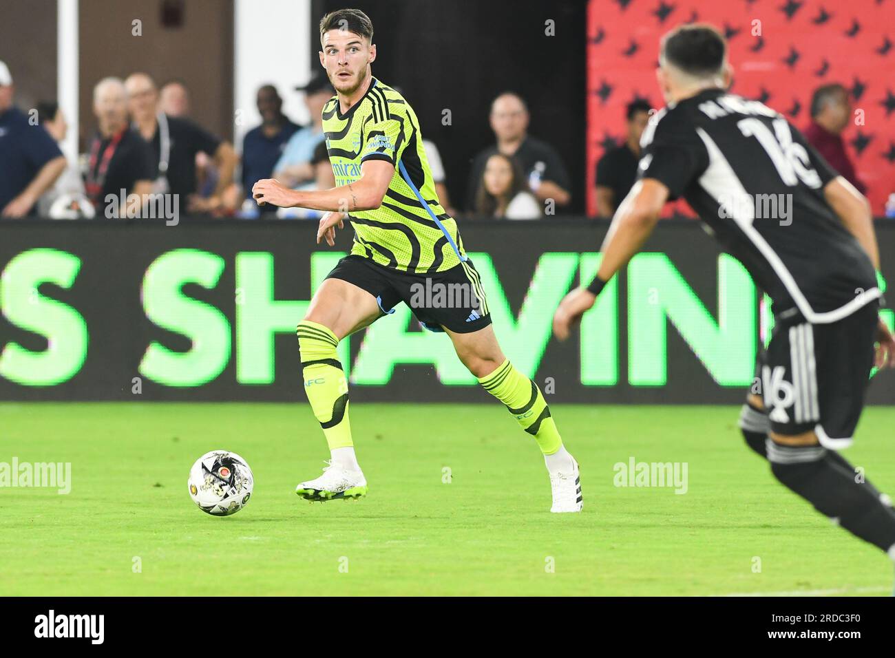 Decland Dc Washington, D.C, USA. 19th July, 2023. DECLAN RICE dribbles upfield ...