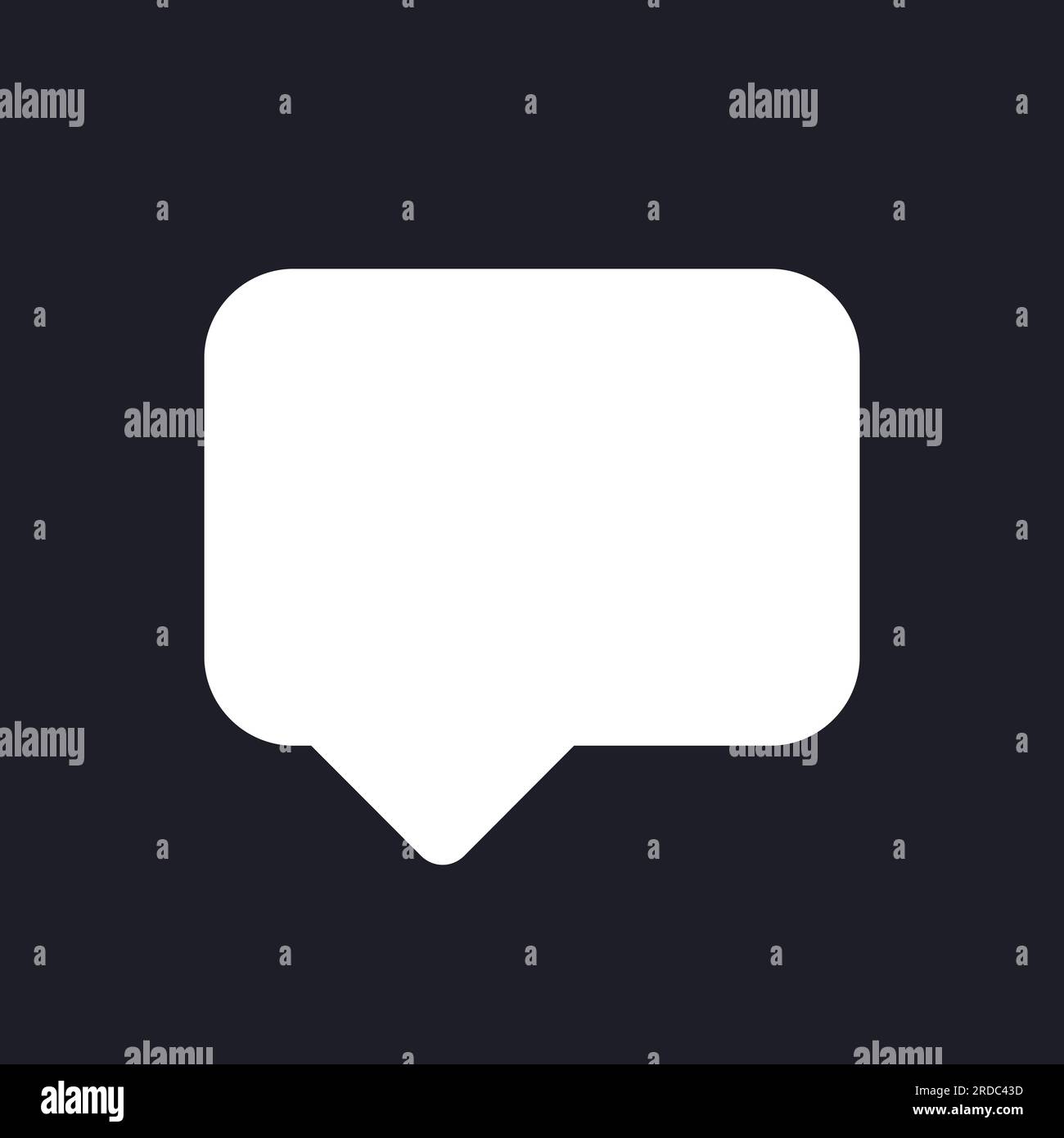 Speech box dark mode glyph ui icon Stock Vector