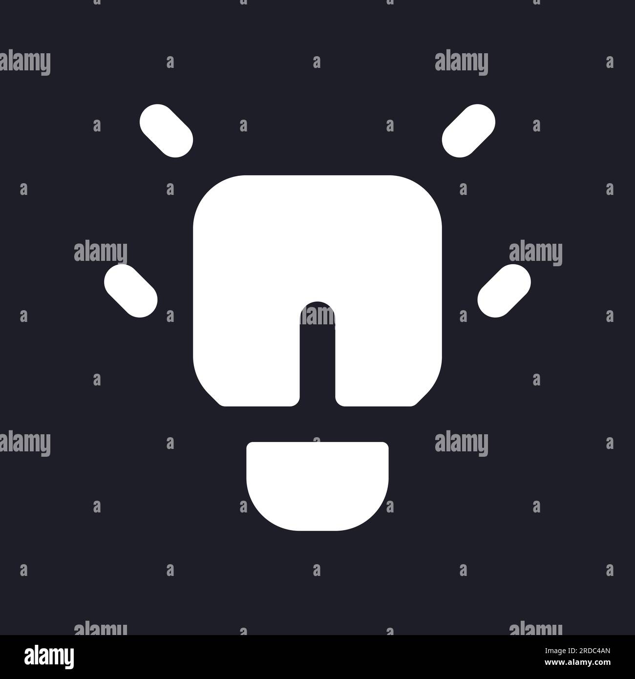 Messenger features dark mode glyph ui icon Stock Vector