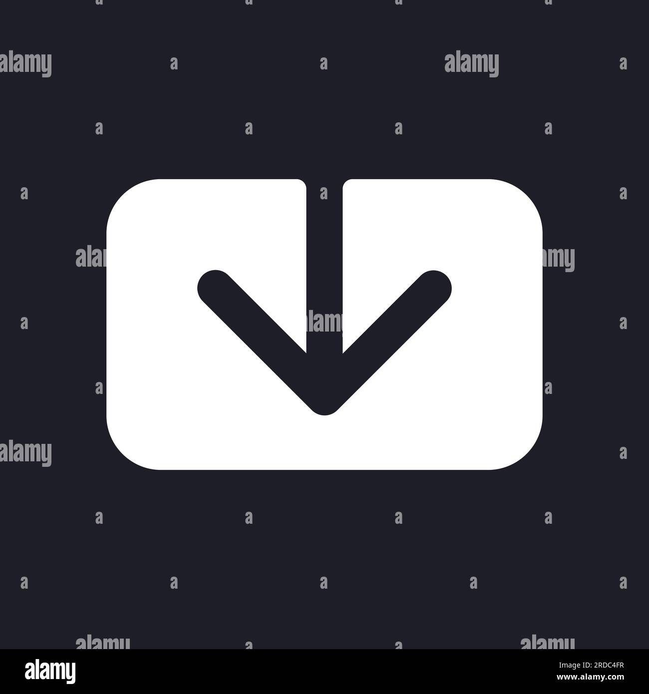 Download dark mode glyph ui icon Stock Vector