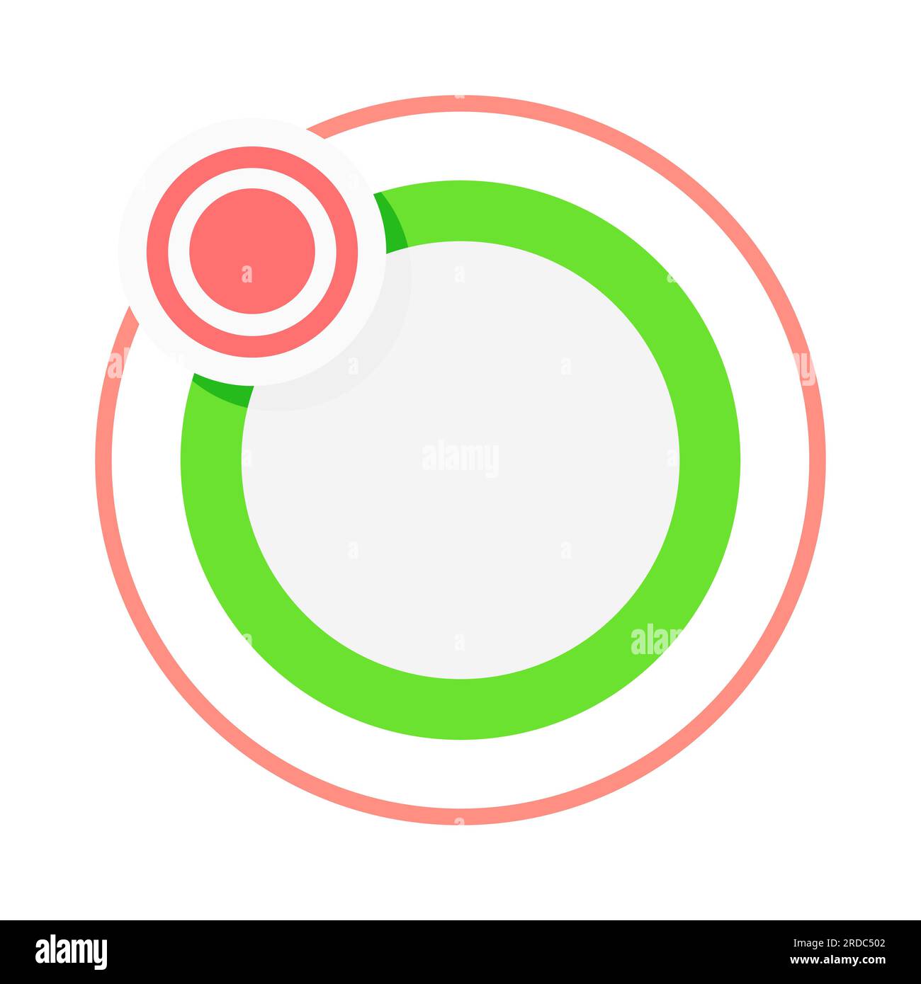 Green circle with red point vector design element Stock Vector Image