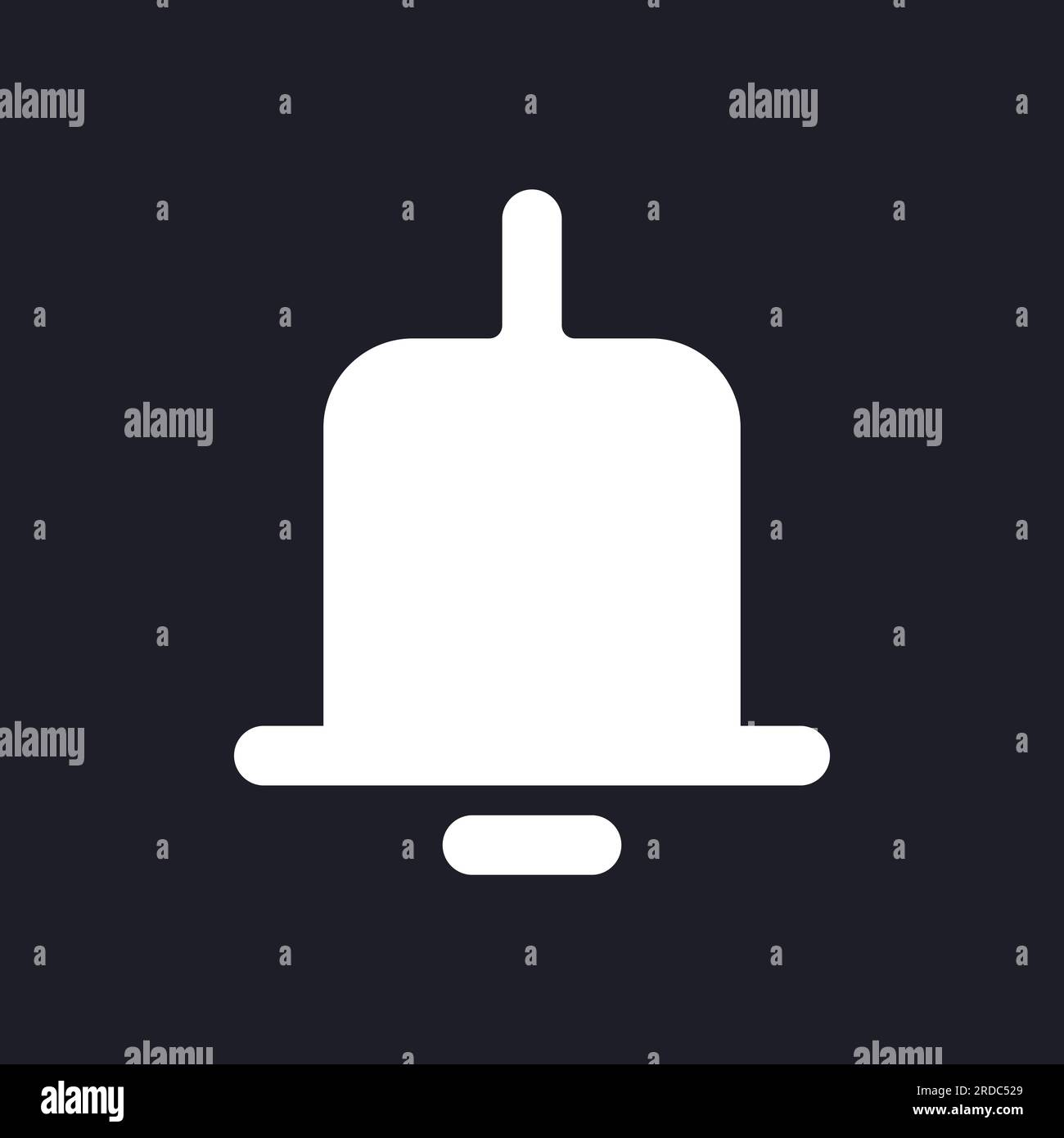 Notification dark mode glyph ui icon Stock Vector