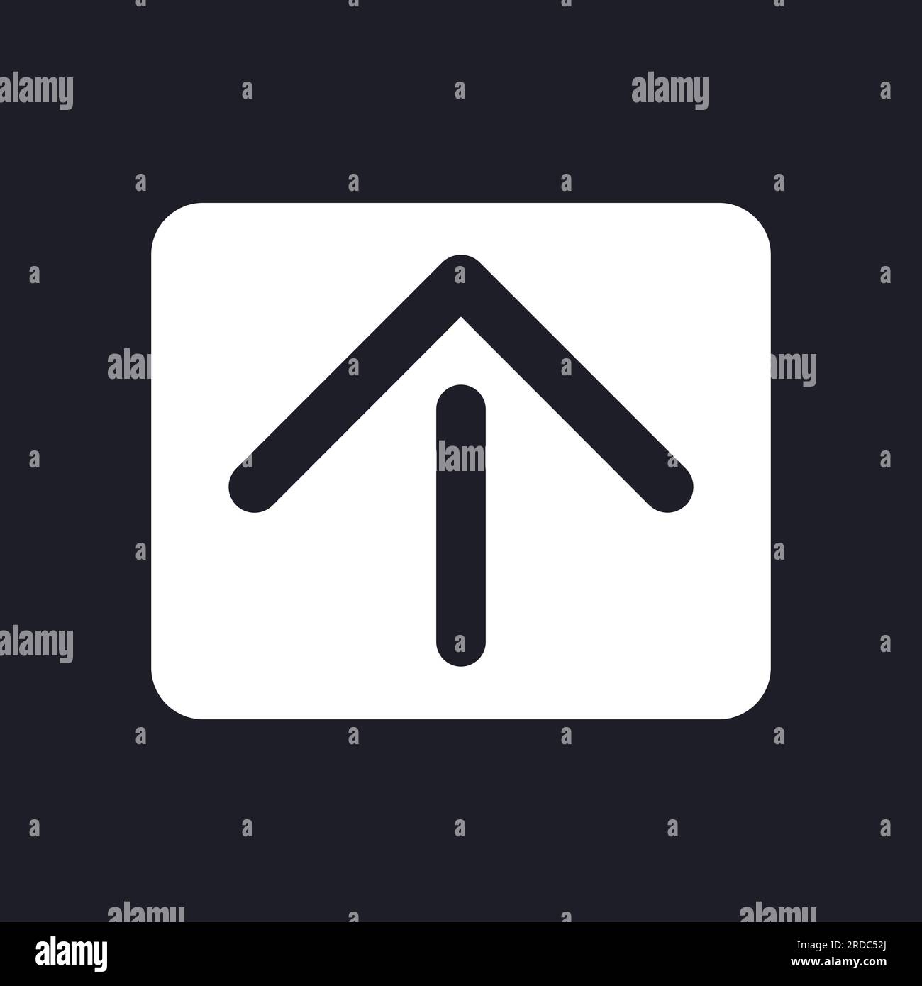 Move upward dark mode glyph ui icon Stock Vector