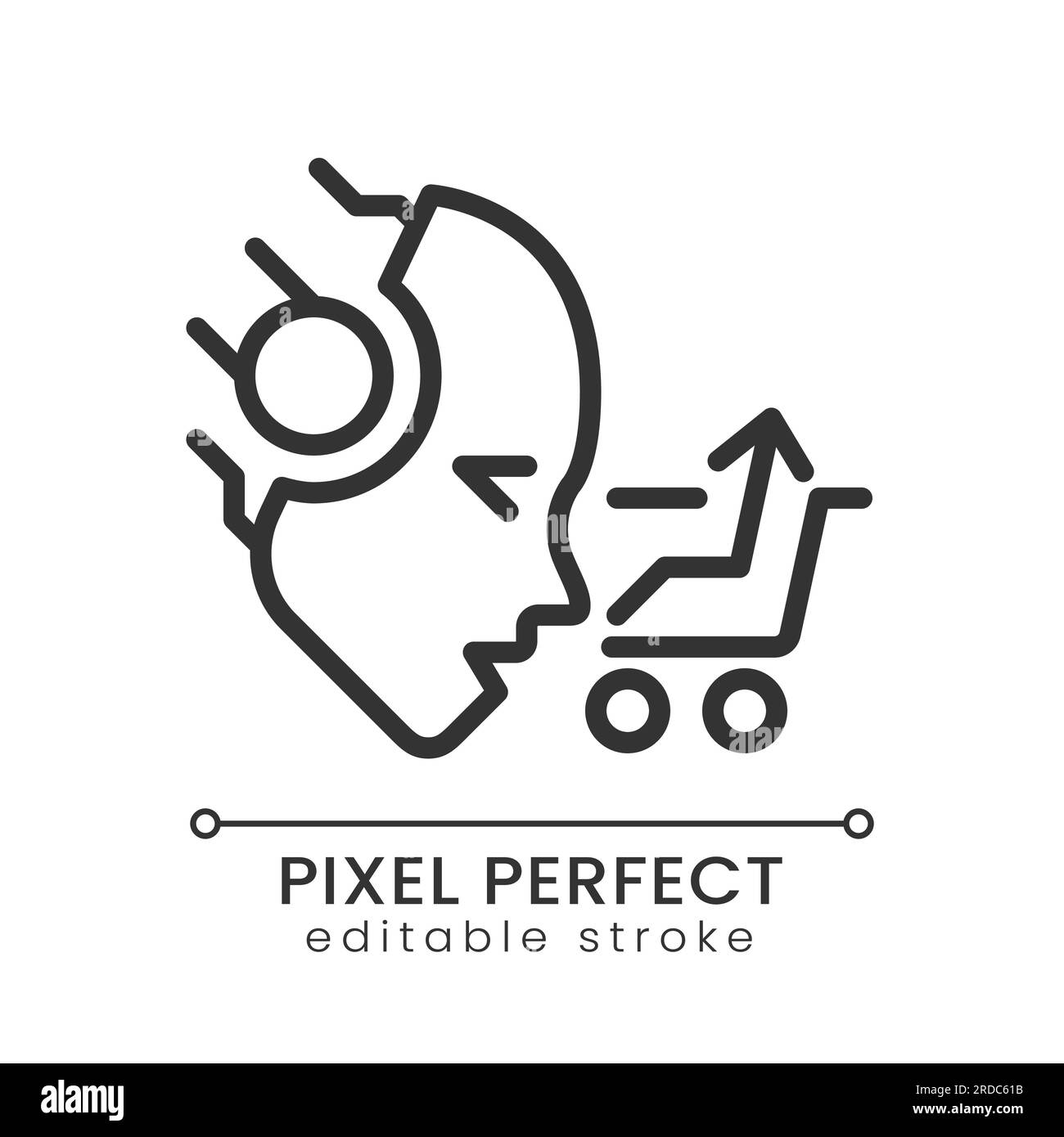 AI sells pixel perfect linear icon Stock Vector Image & Art - Alamy