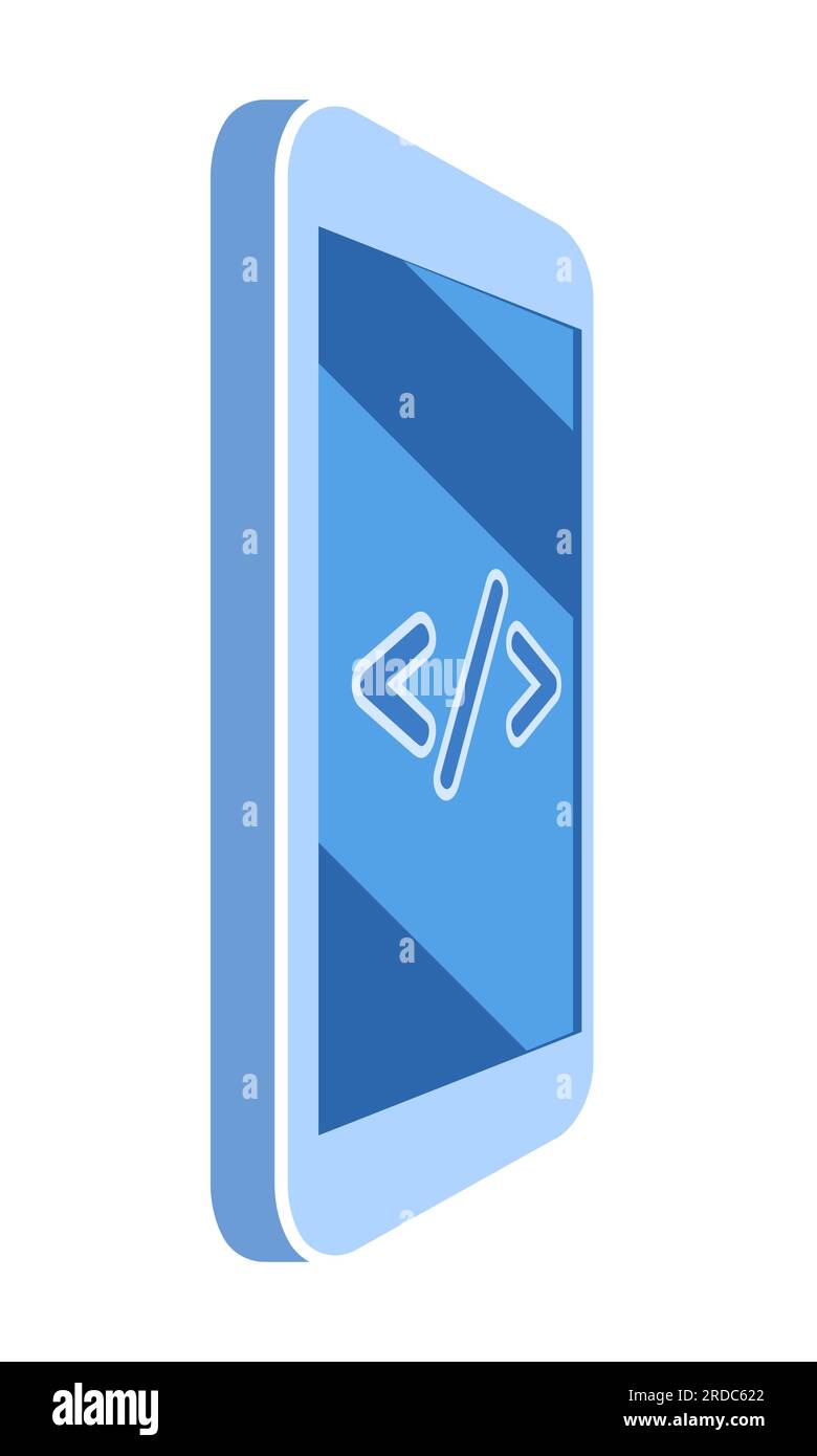 Coding on mobile vector design element Stock Vector Image & Art - Alamy