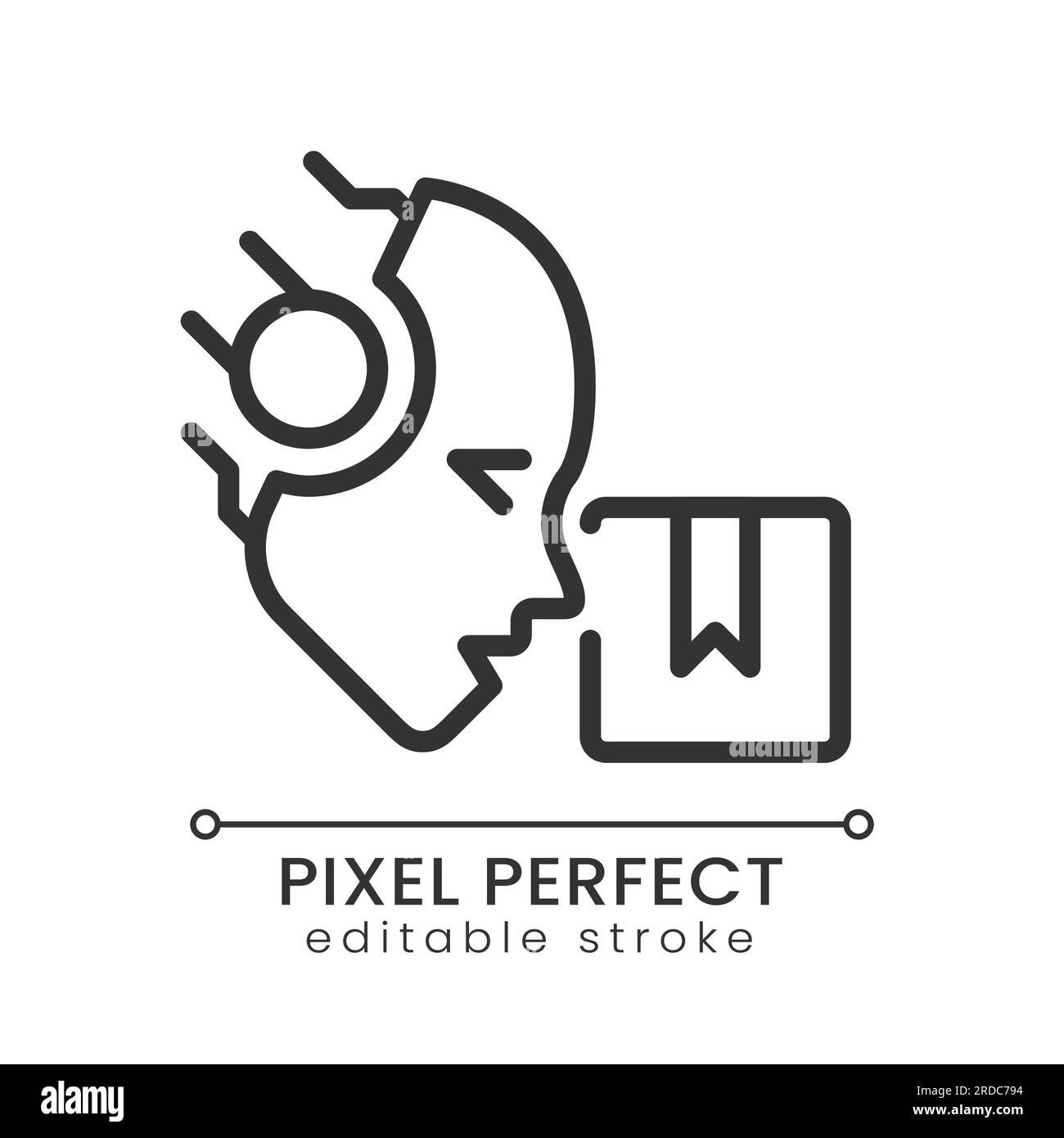 AI delivers pixel perfect linear icon Stock Vector Image & Art Alamy