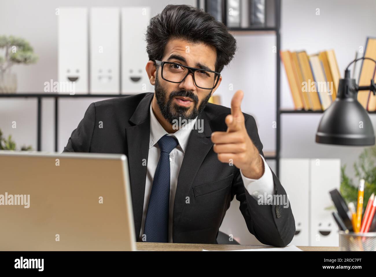 I choose you. Young indian businessman programmer software developer ...