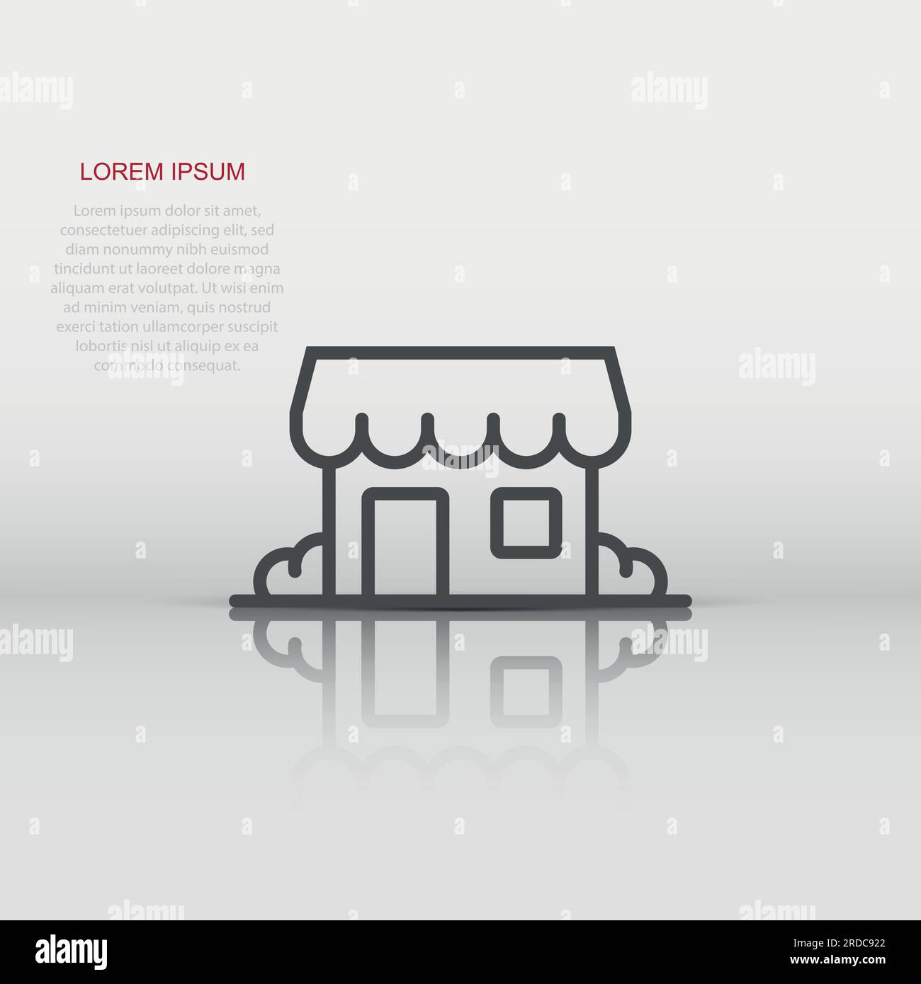 Building icon in flat style. Home vector illustration on white isolated ...