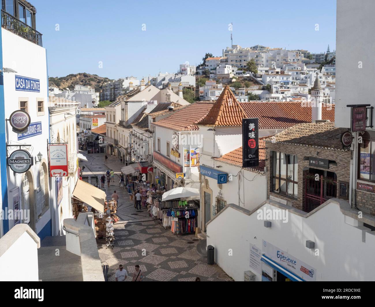 Rua 5 de Outubro Albufeira old town Stock Photo