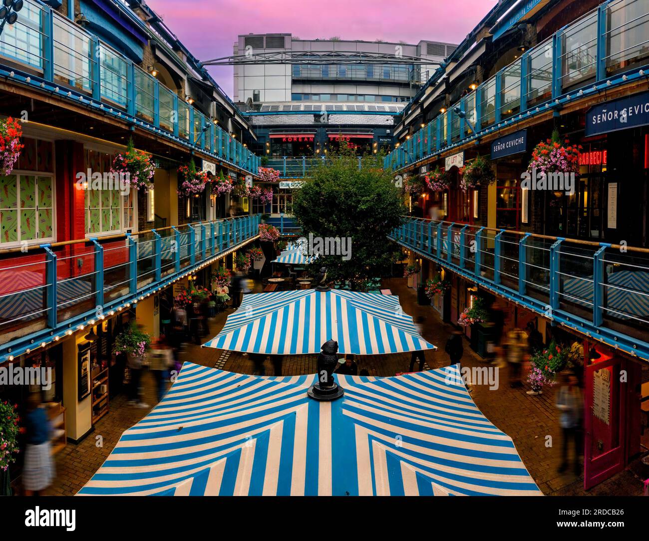 Kingly Court is a multi-storey dining destination in the West End of London, UK Stock Photo