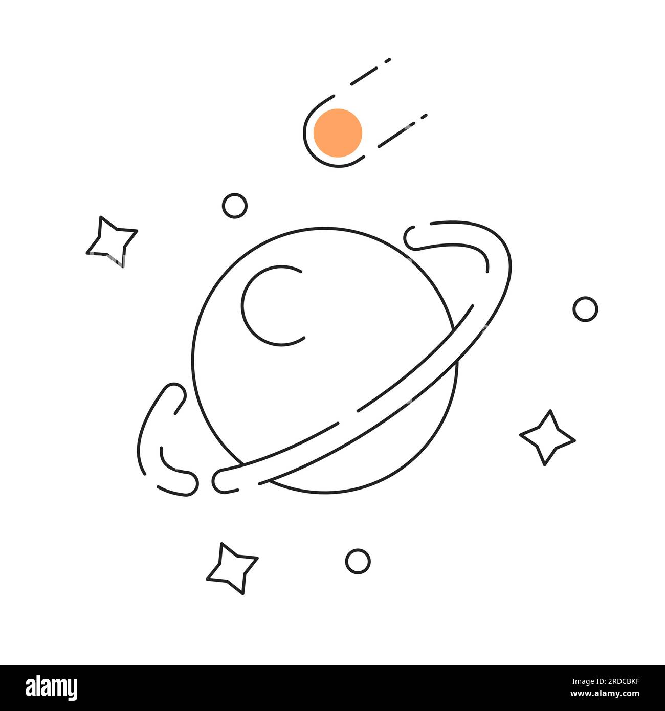 Circle around monochrome flat vector object Stock Vector Image