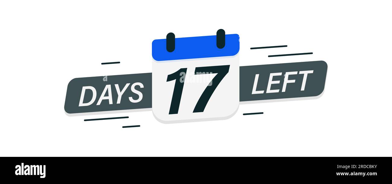 Promotion icon. Days countdown banner. Web banner with calendar Stock ...