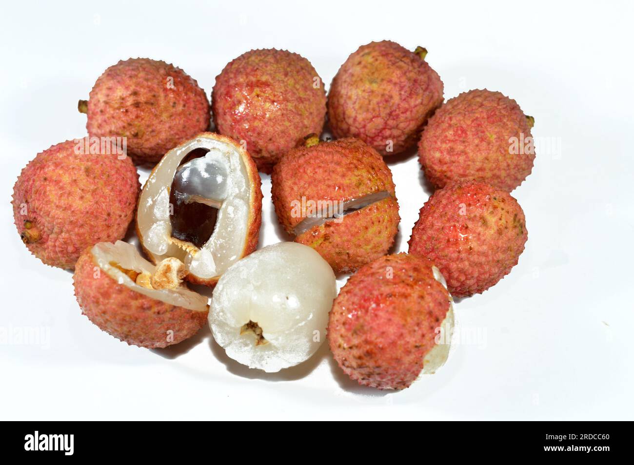 Lychee fruit, Litchi chinensis, a monotypic taxon and the sole member in the genus Litchi in the