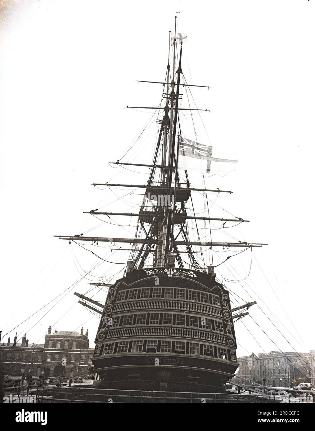 H.M.S.Victory, Lord Nelson;s flagship at the Battle of Trafalgar ...