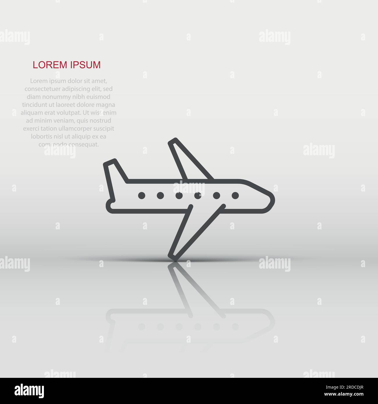 Plane icon in flat style. Airplane vector illustration on white ...