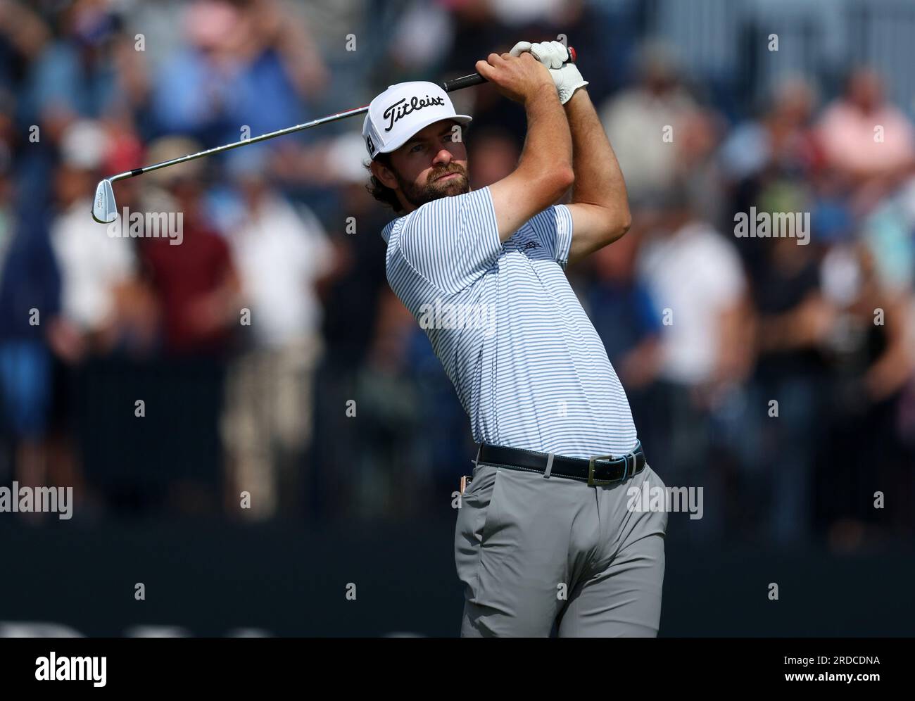 20th July 2023; Royal Liverpool Golf Club, Hoylake, Merseyside, England: The Open Championship Round 1;  Cameron Young (USA) at the 4th hole Stock Photo