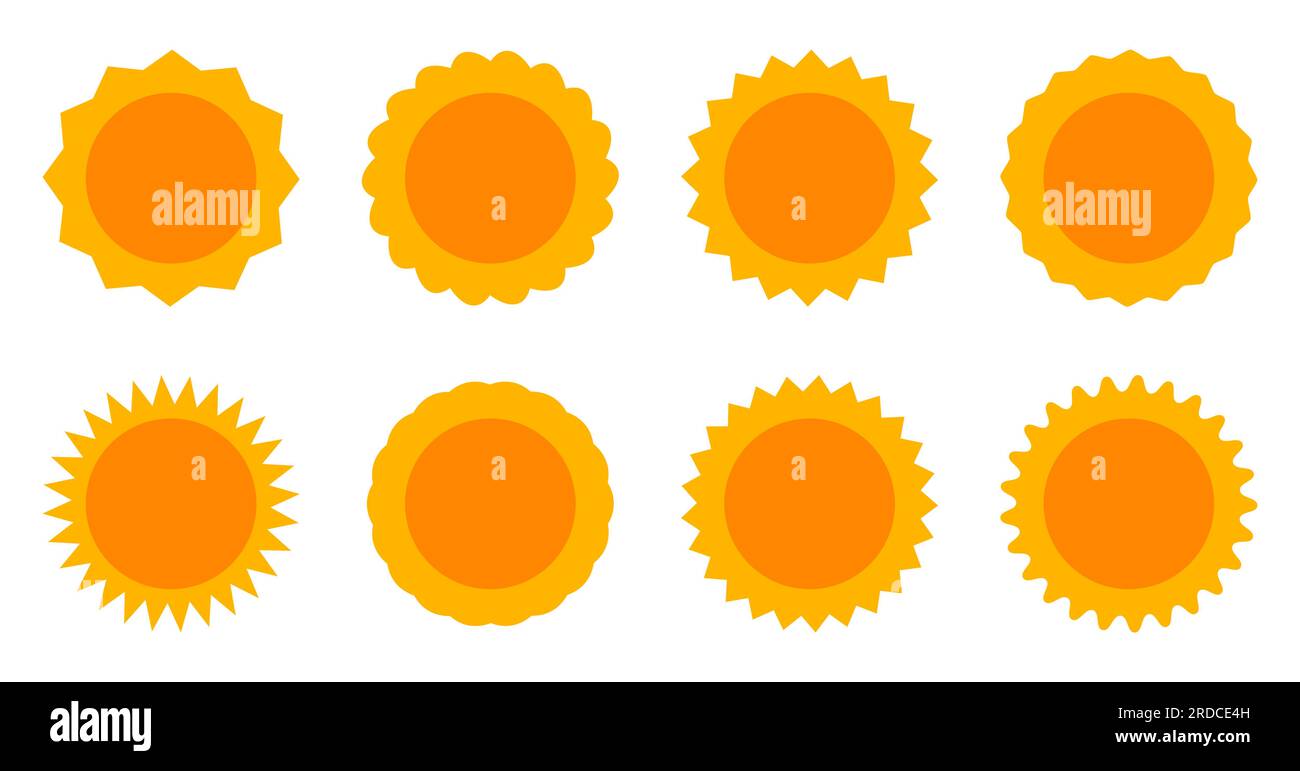 Sun icons summer set. Vector illustration Stock Vector Image & Art - Alamy