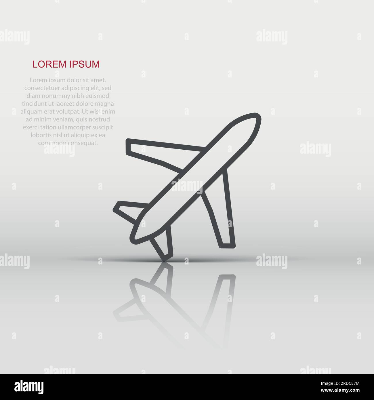 Plane icon in flat style. Airplane vector illustration on white ...