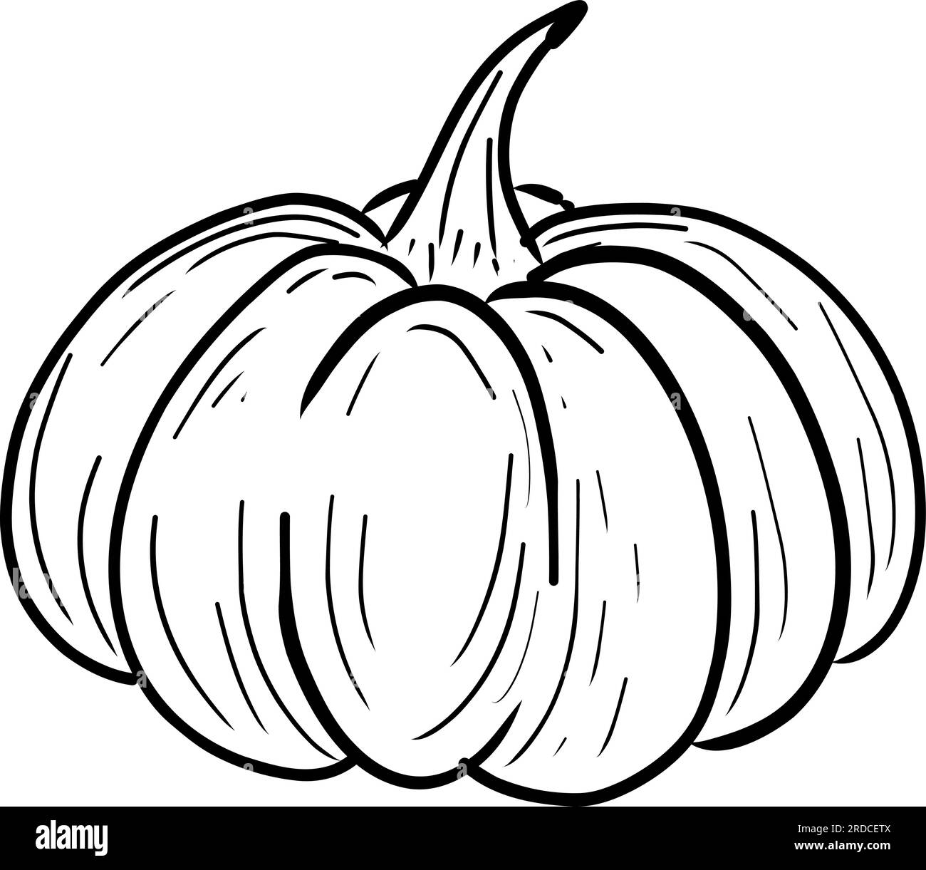 draw pumpkin ball line art for halloween Stock Vector