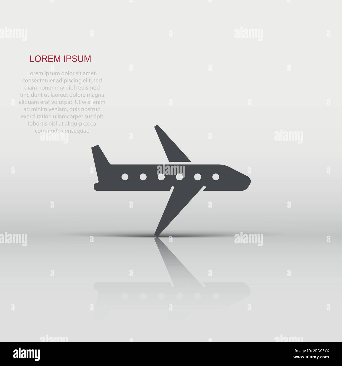 Plane icon in flat style. Airplane vector illustration on white ...