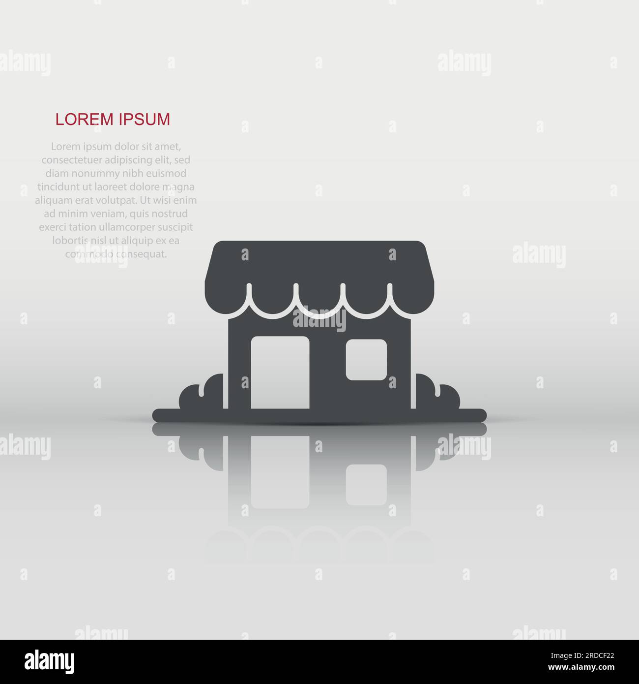 Building icon in flat style. Home vector illustration on white isolated ...