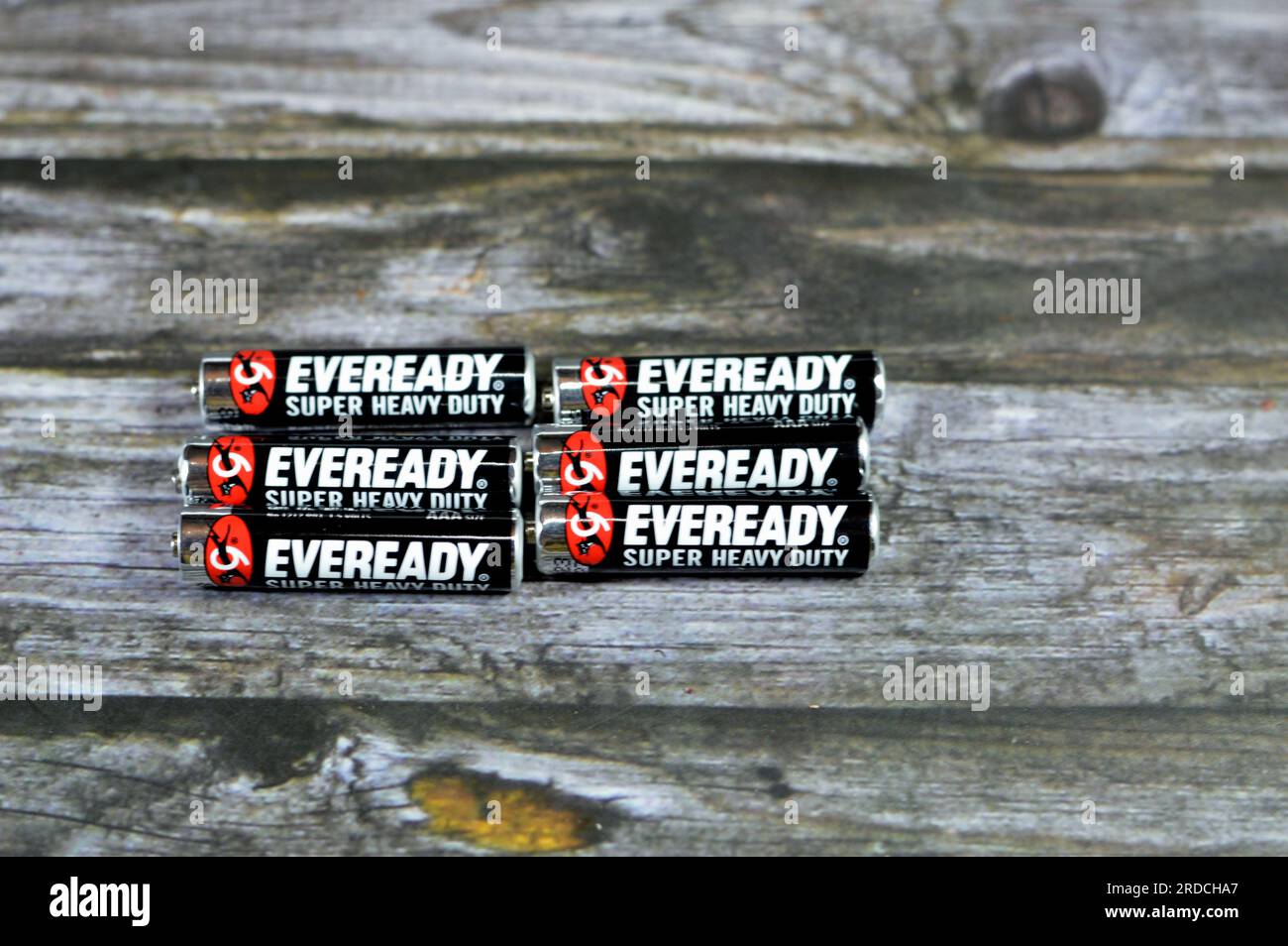 Cairo, Egypt, July 9 2023 Eveready super heavy duty longer lasting