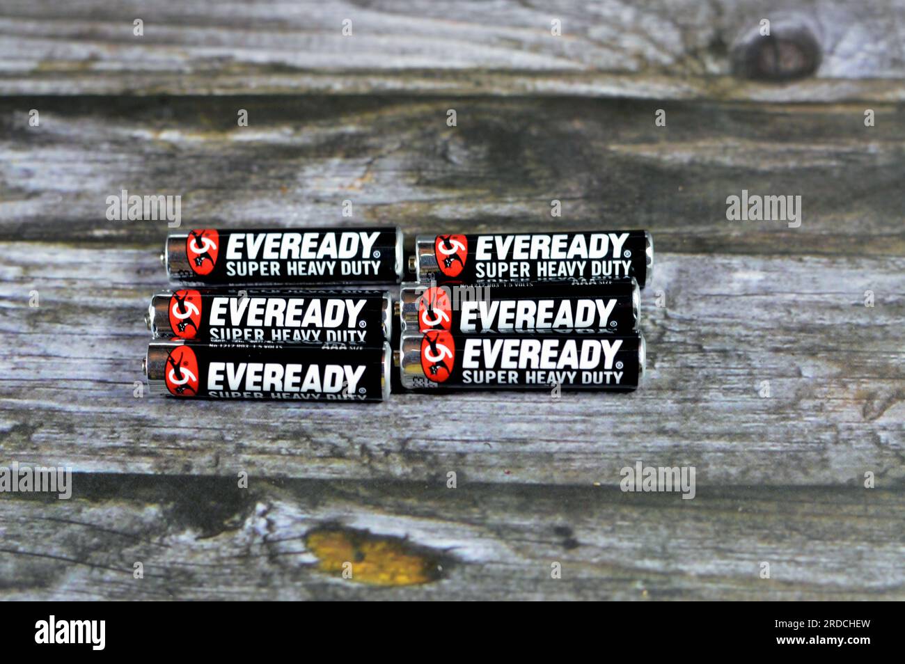 Cairo, Egypt, July 9 2023 Eveready super heavy duty longer lasting