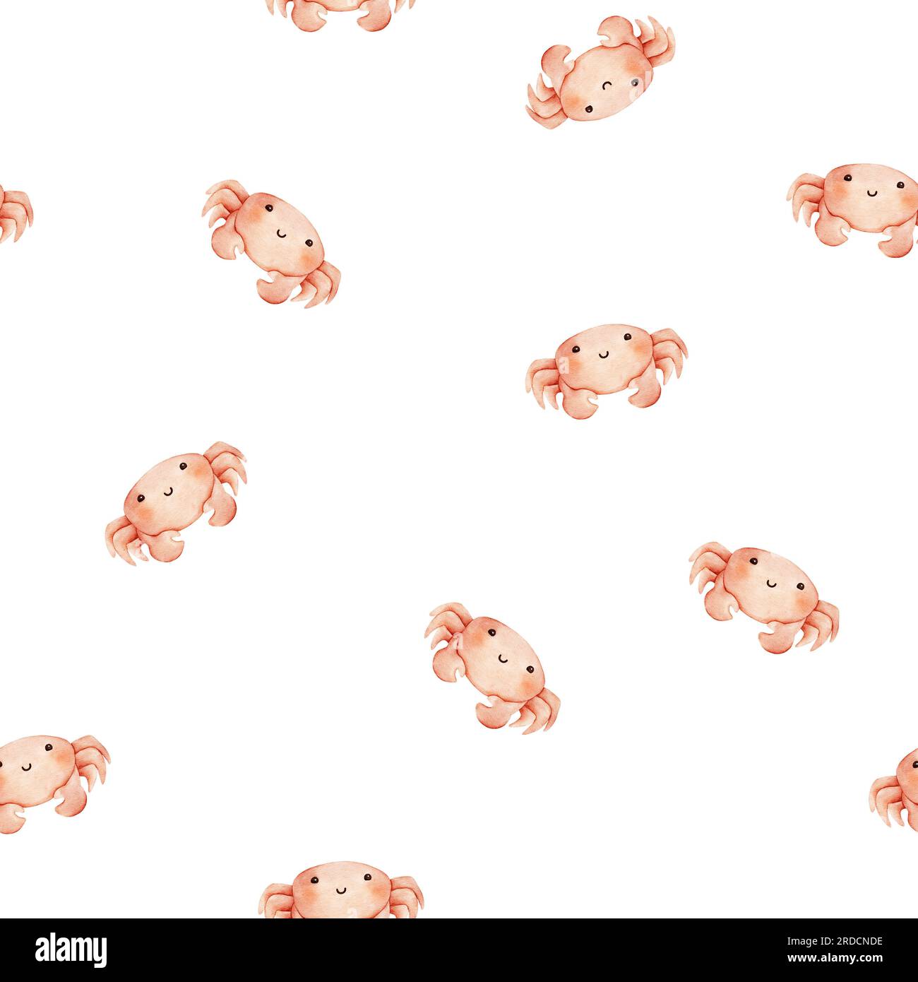 Underwater seamless children watercolor minimalistic pattern with a ...