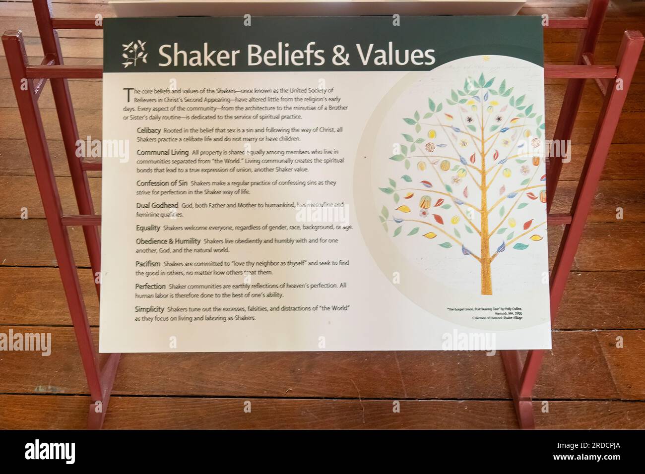 Shaker Community values at Hancock ShakerVillage Stock Photo Alamy