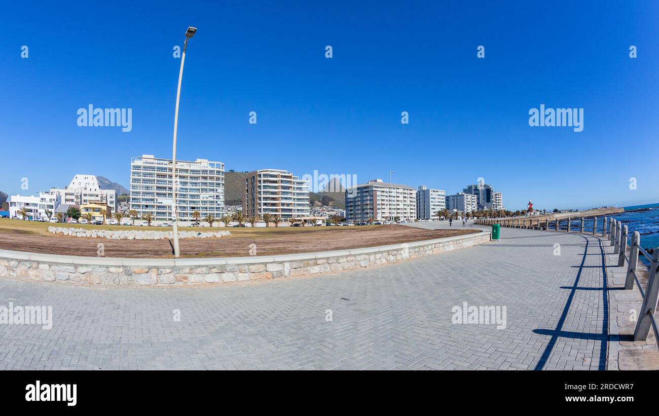 Cape Town Atlantic ocean coastline walking promenade apartments