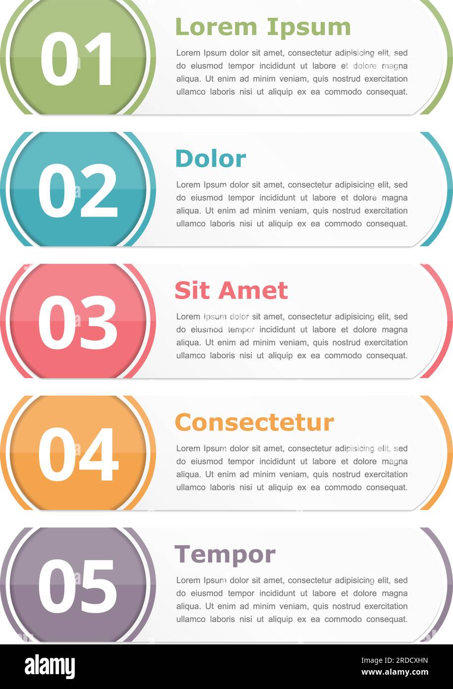 Set of infographics design elements with numbers (steps or options) and ...