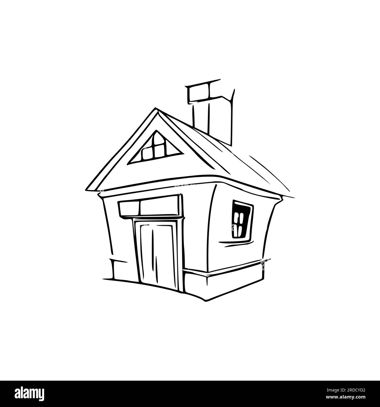 Nice Simple House coloring book, Line art house, Outline house, House