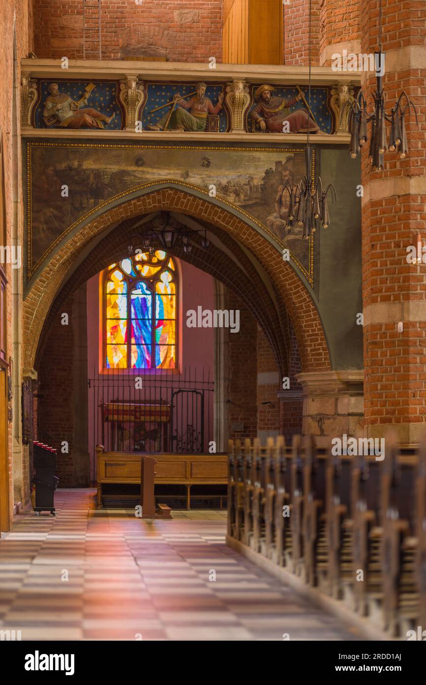 Side nave of the church of St. James and Agnes in Nysa. Stock Photo