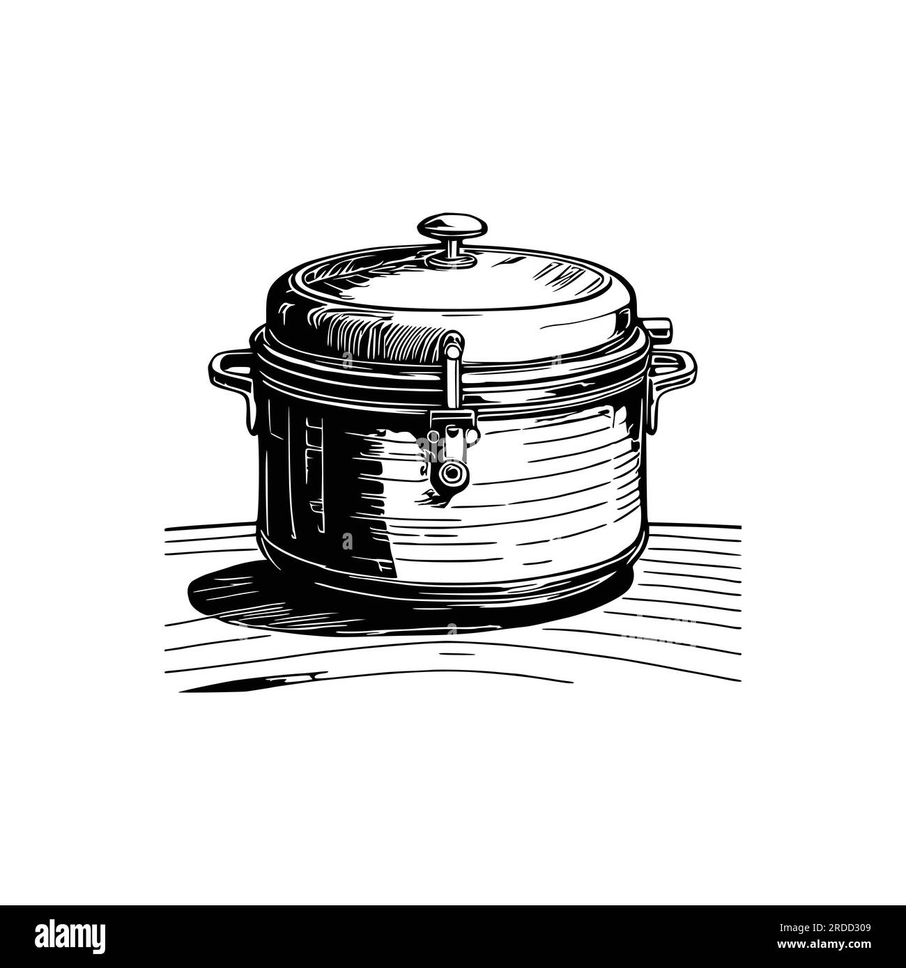 Vintage Pressure cooker vector illustration Stock Vector Image & Art