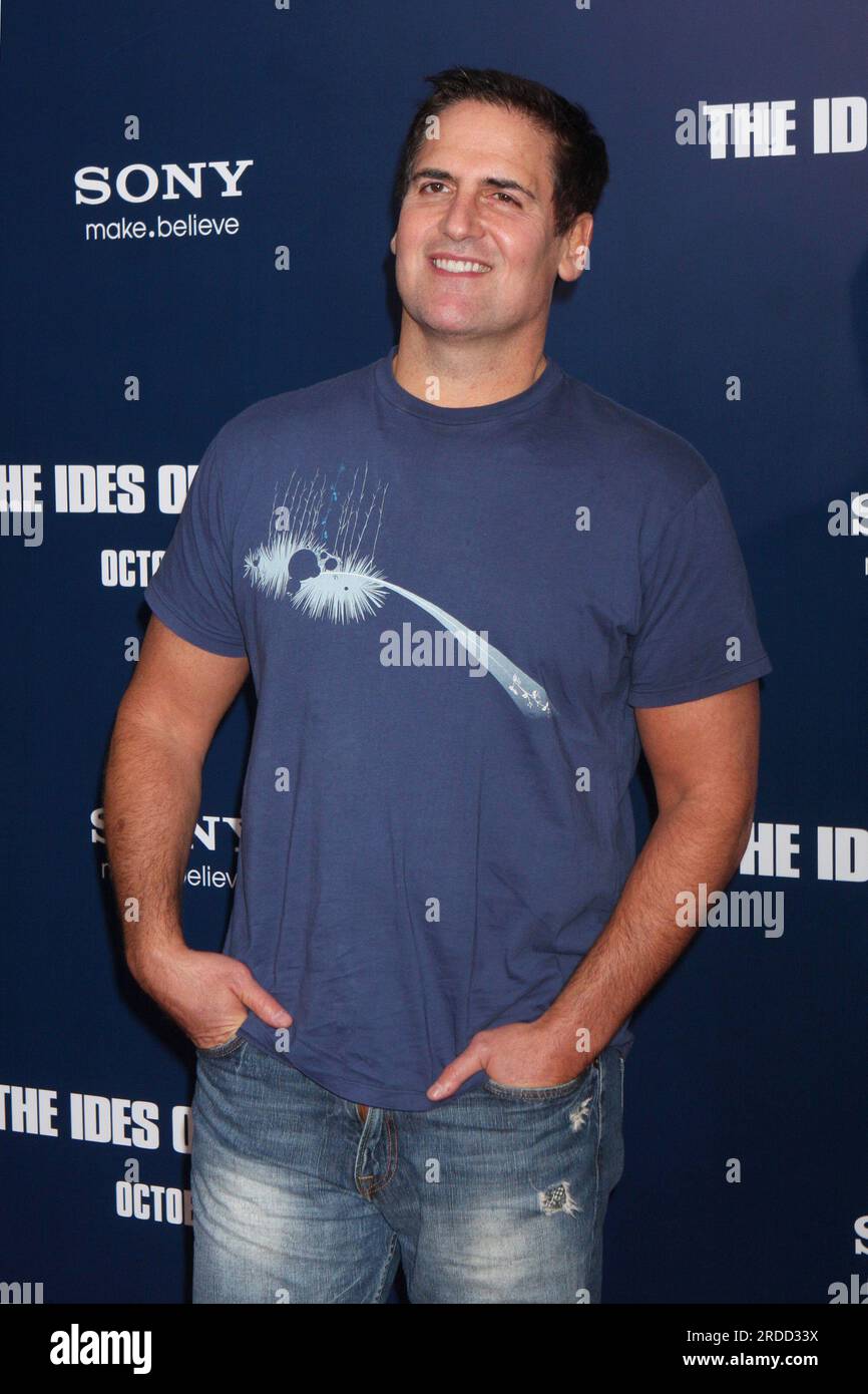 Mark Cuban attends the premiere of Columbia Pictures' "The Ides of ...