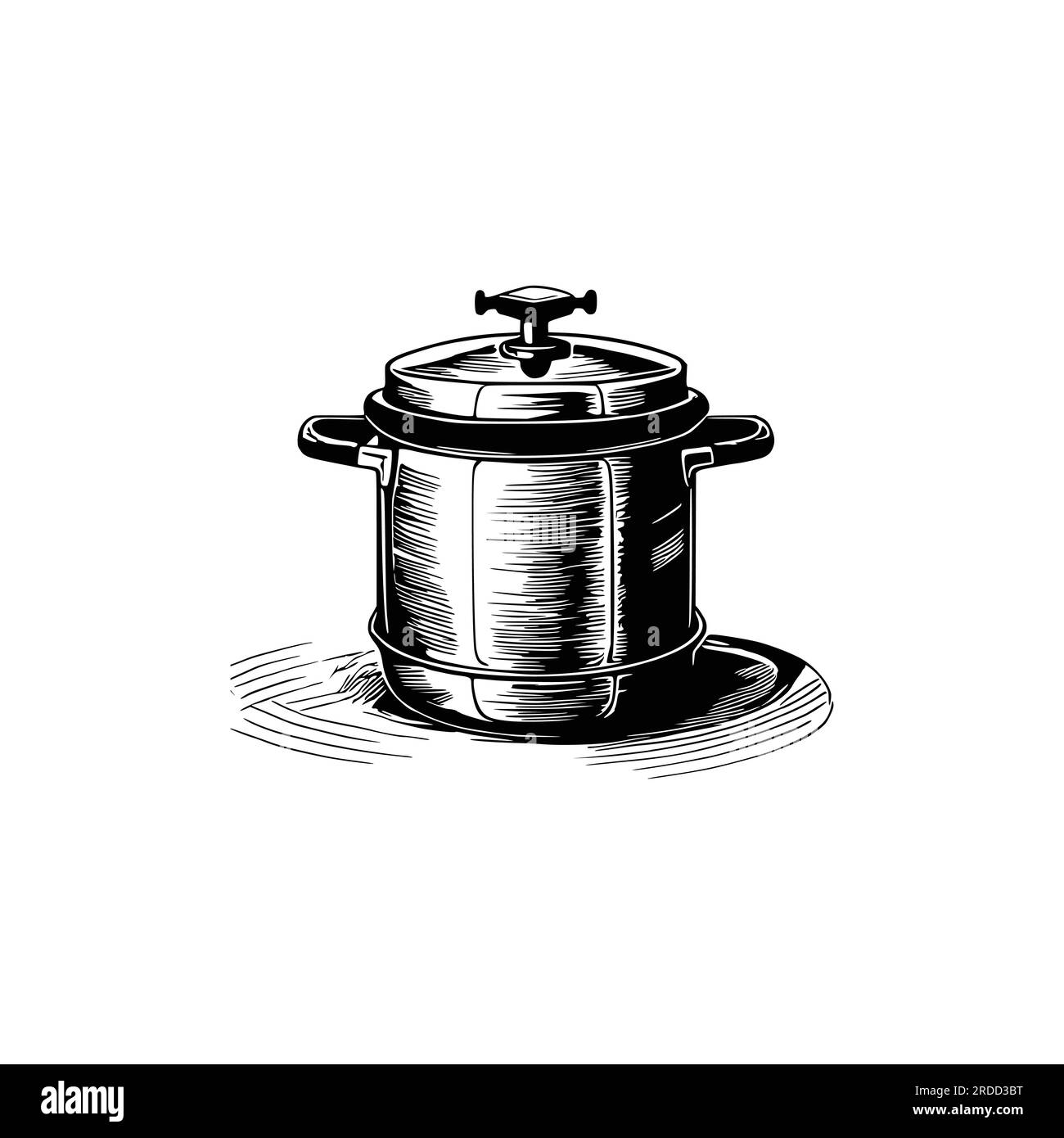 Vintage Pressure cooker vector illustration Stock Vector Image & Art