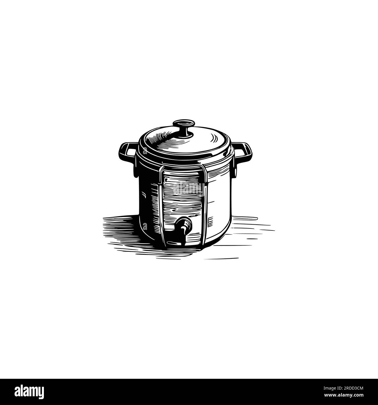 Vintage Pressure cooker vector illustration Stock Vector Image & Art ...