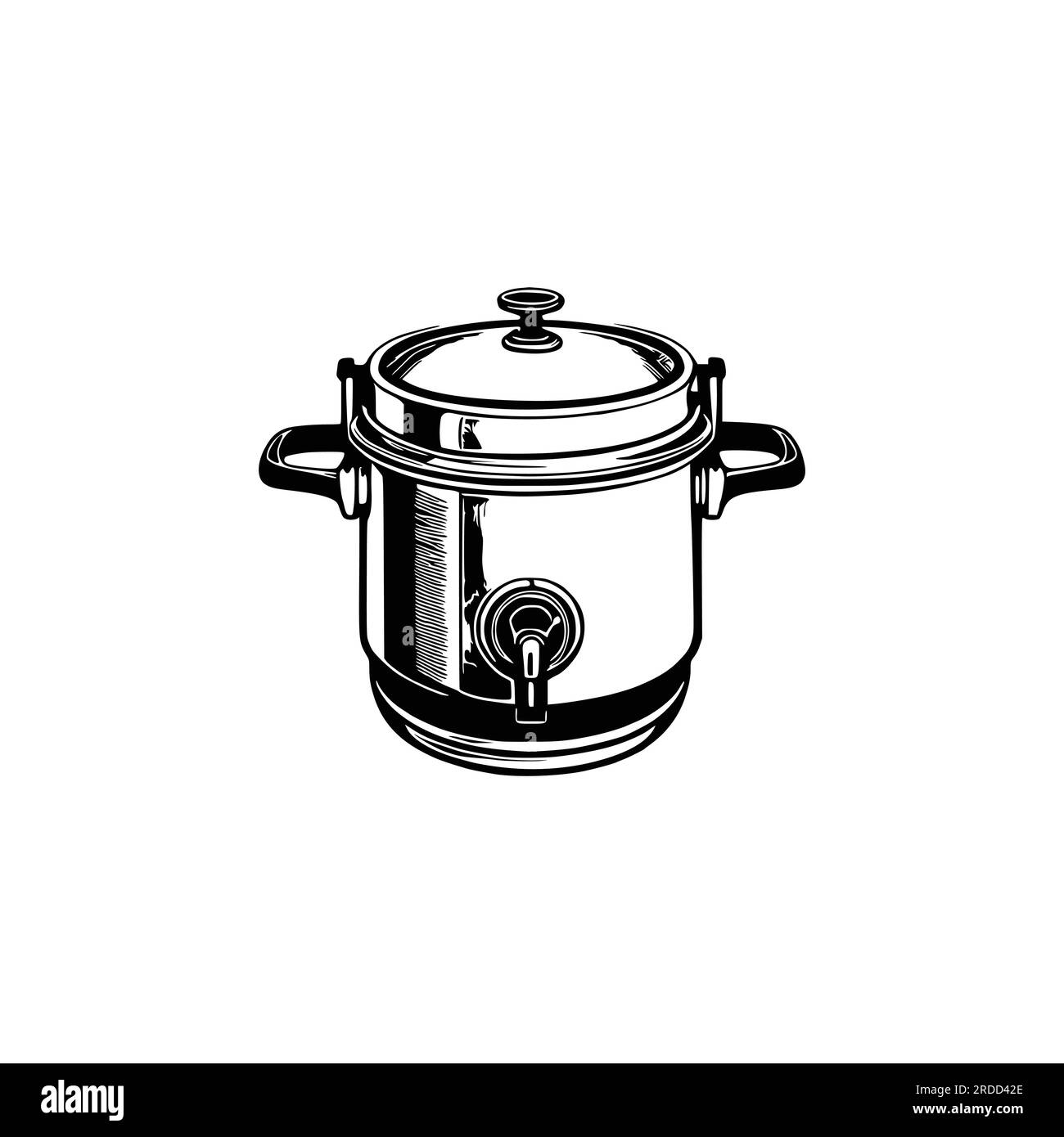 Vintage Pressure cooker vector illustration Stock Vector Image & Art