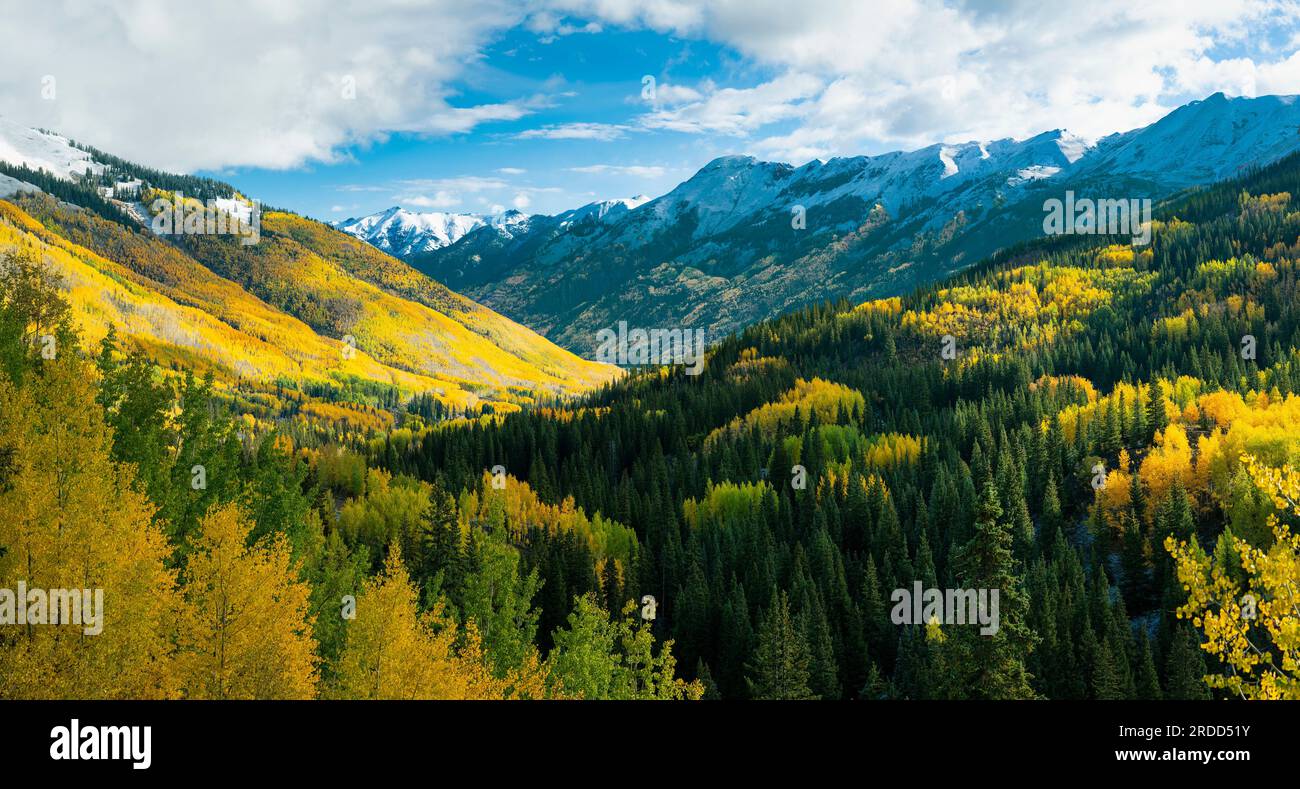 Scenic mountains, Red Mountain Pass, Colorado, USA Stock Photo