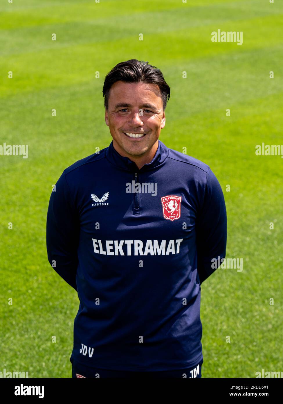 Hengelo, Netherlands. 20th July, 2023. HENGELO, NETHERLANDS - JULY 20: Assistant Coach Jeffrey de Visscher of FC Twente during a Photocall of FC Twente at Trainingscentrum Hengelo on July 20, 2023 in Hengelo, Netherlands (Photo by Rene Nijhuis/Orange Pictures) Credit: Orange Pics BV/Alamy Live News Stock Photo