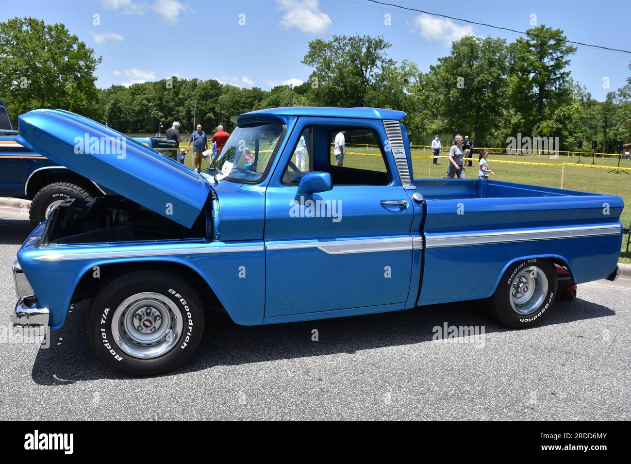 A 1960s Chevrolet Pickup Truck on display at a car show. Stock Photo