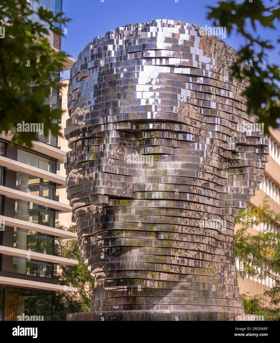 PRAGUE, CZECH REPUBLIC, EUROPE Statue of author Franz Kafka, by