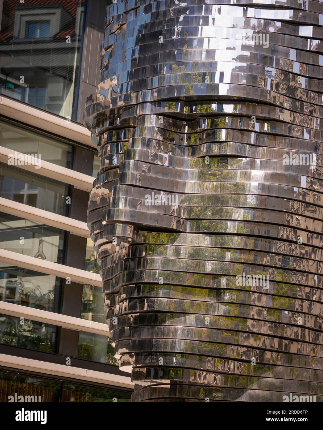PRAGUE, CZECH REPUBLIC, EUROPE Statue of author Franz Kafka, by