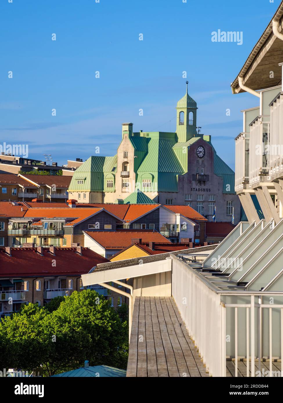 Stromstad Sweden May 24 2023 A View Over The Roofs In Direction Of stromstad-sweden-may-24-2023-a-view-over-the-roofs-in-direction-of