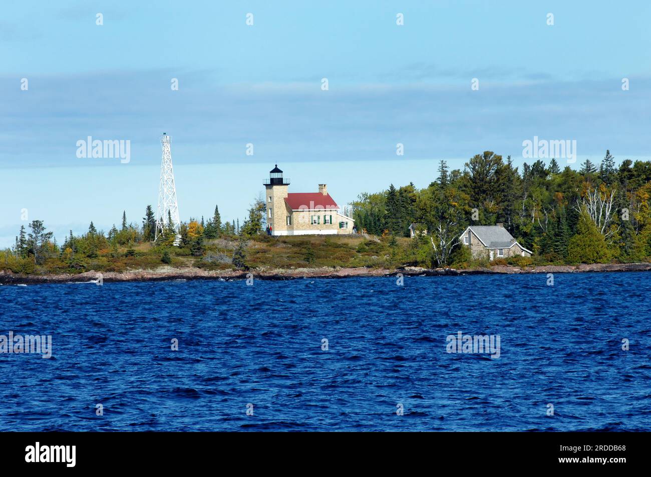 Automated light and historic Copper Harbor Lighthouse is visited by